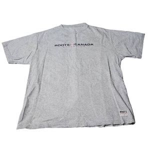 Vintage 90s roots Canada heavy weight cotton tee shirt size large